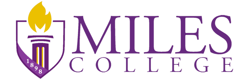 A purple logo for the miller college.