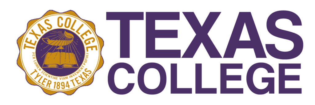 A purple text that reads " tex coll "