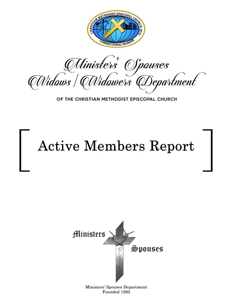 A cover of the active members report.