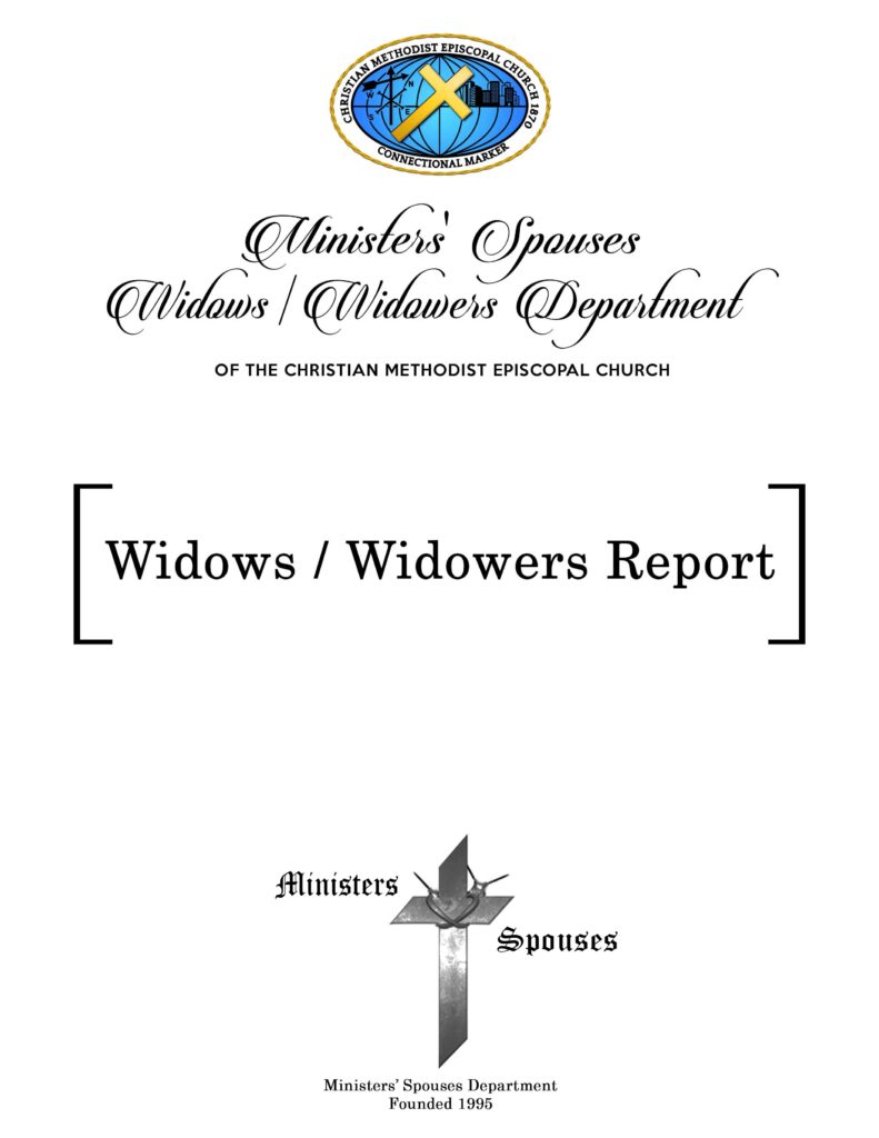 A cover of the widows / widowers report.